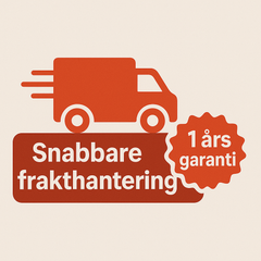 Snabbare frakthantering + 1 års garanti